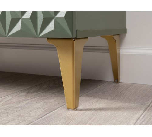 Комод Марион 16.256, дымчатый Зеленый/олива шагрень/Белый шагрень