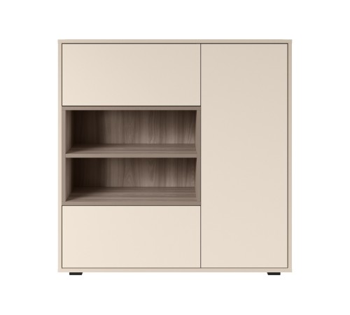 Комод Тайл 1 дв 2 ящ, сатин/эмили блаш