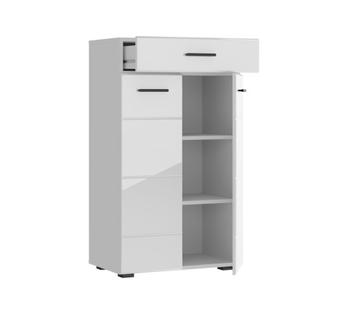 Комод Глосс, белый/белый глянец