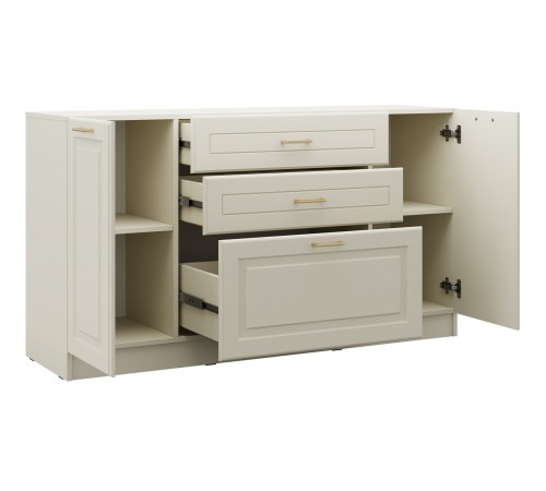 Комод Лорето 3 ящ 2 дв, слоновая кость