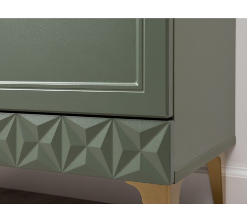 Комод Марион 16.256, дымчатый Зеленый/олива шагрень/Белый шагрень