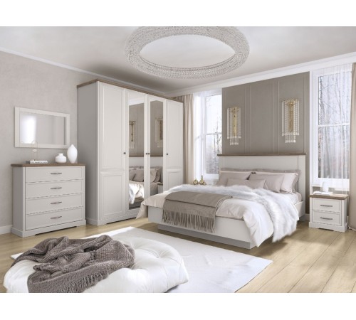 Комод Тоскана Нью 4 ящ, персидский жемчуг/дуб каньон