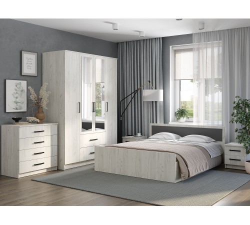 Комод Фиеста 850, дуб крафт белый