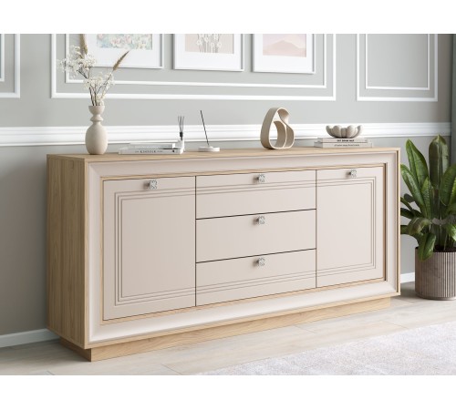 Комодино Прато 1800, вяз швейцарский светлый/газания матовая