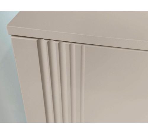 Комод 3 дв Рич, кашемир/фрапучино матовый/черный