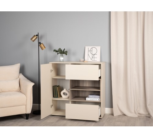 Комод Тайл 1 дв 2 ящ, сатин/эмили блаш