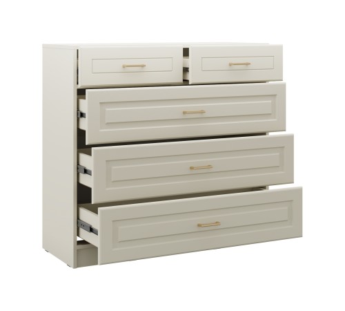 Комод Лорето 5 ящ, слоновая кость