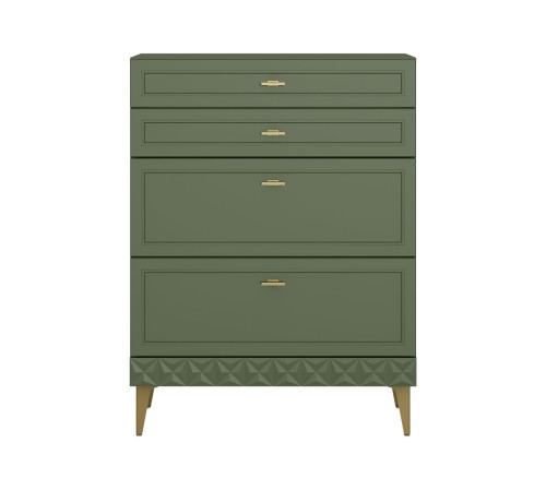 Комод Марион 16.249, дымчатый зеленый/олива шагрень