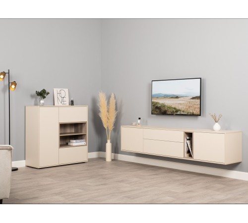 Комод Тайл 1 дв 2 ящ, сатин/эмили блаш