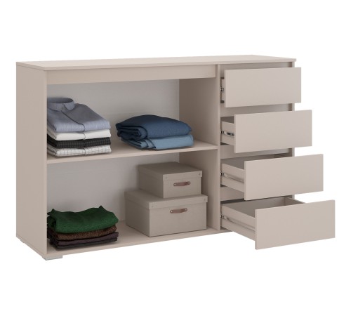 Комод Элли КМ 06 (4 фасада справа), кашемир