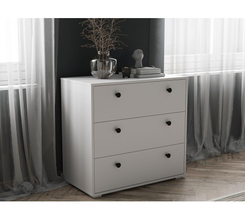 Комод Отис 3 ящ без надстройки, белый