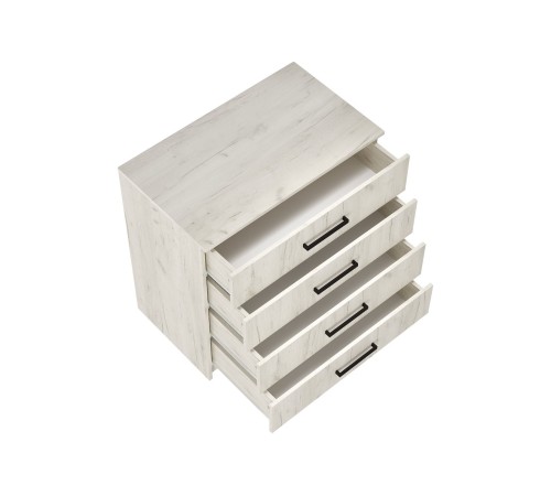 Комод Фиеста 850, дуб крафт белый