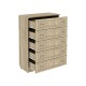 Комод Мерлен 701 5 ящ, дуб сонома