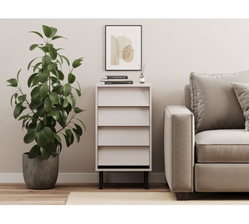 Комод Степ, кашемир/черный