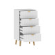 Комод Дакота 4 ящ НМ 040.17, меренга/белый