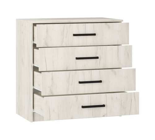 Комод Фиеста 850, дуб крафт белый