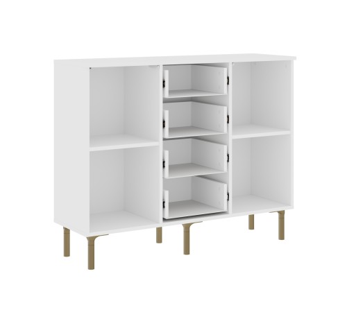 Комод Ванесса 2 дв 4 ящ, белый/золото