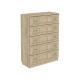 Комод Мерлен 701 5 ящ, дуб сонома