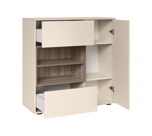 Комод Тайл 1 дв 2 ящ, сатин/эмили блаш