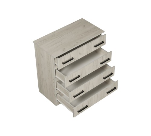 Комод Стандарт 6, дуб крафт белый