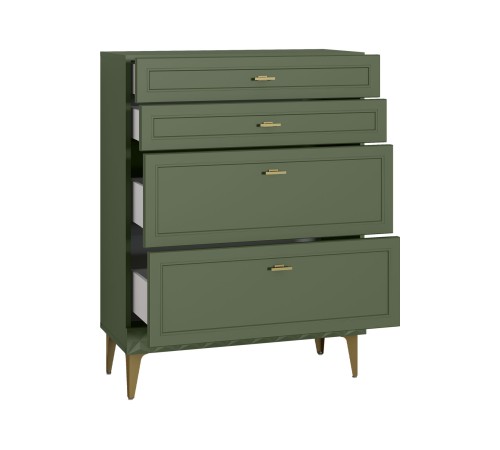 Комод Марион 16.249, дымчатый зеленый/олива шагрень
