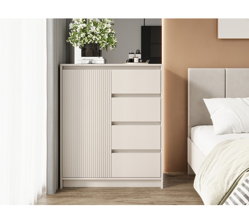 Комод 4 ящ 1 дв Мирен, кашемир