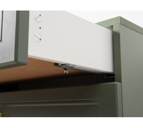 Комод Марион 16.256, дымчатый Зеленый/олива шагрень/Белый шагрень