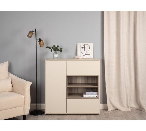 Комод Тайл 1 дв 2 ящ, сатин/эмили блаш