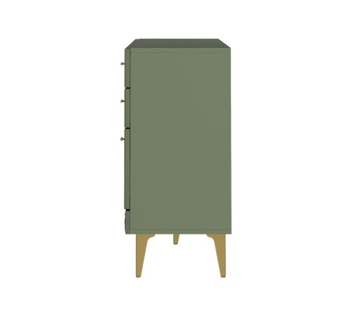 Комод Марион 16.256, дымчатый Зеленый/олива шагрень/Белый шагрень