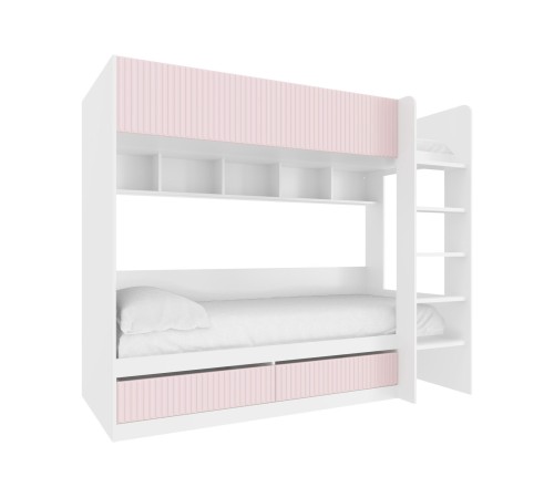 Комплект детской мебели Алиса 1, розовый/белый