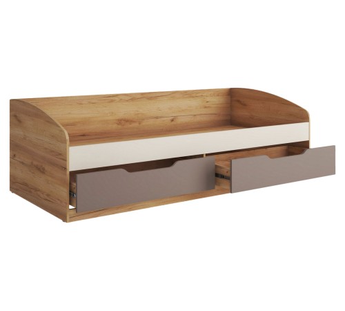 Комплект детской мебели Рич 4, дуб крафт золотой/миндаль/глиняный серый