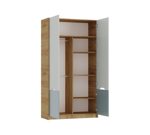 Комплект детской мебели Рич 5, дуб крафт золотой/пастельный зеленый/сумеречный голубой