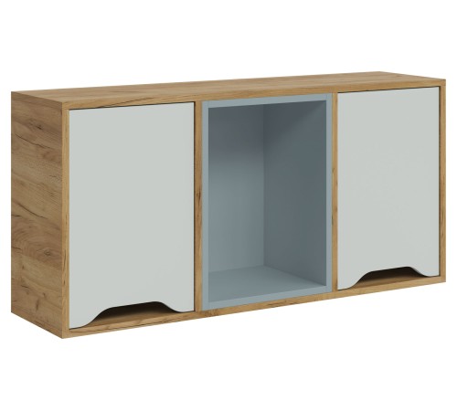 Комплект детской мебели Рич 1, дуб крафт золотой/пастельный зеленый/сумеречный голубой