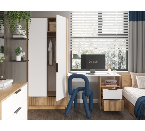 Комплект детской мебели Ивис, дуб крафт золотой/белый