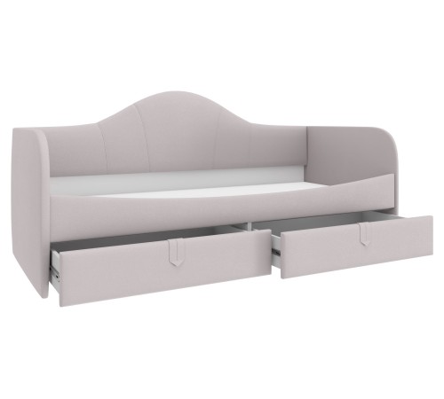 Комплект детской мебели Алиса 2, розовый/белый/розовый велюр