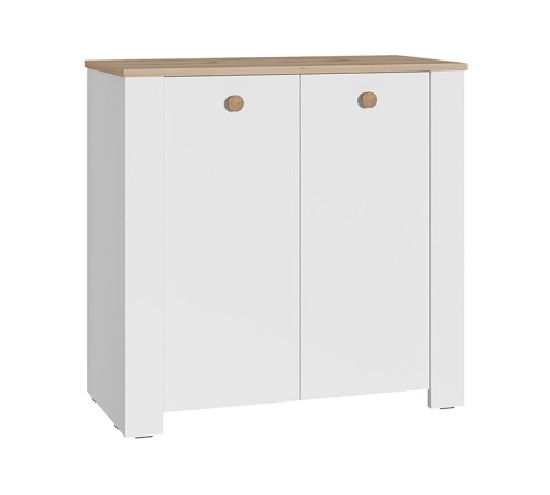 Комплект детской мебели Джастин 3, дуб белый/белый шагрень