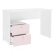 Комплект детской мебели Алиса 2, розовый/белый/розовый велюр