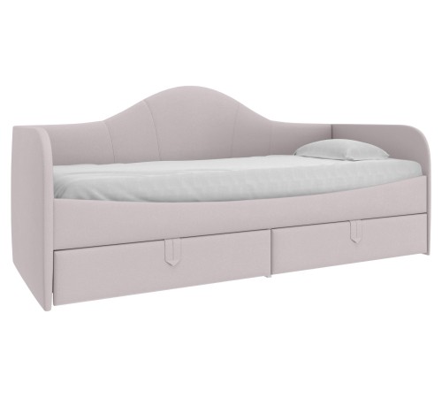 Комплект детской мебели Алиса 2, розовый/белый/розовый велюр