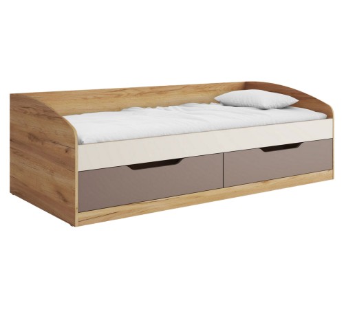 Комплект детской мебели Рич 4, дуб крафт золотой/миндаль/глиняный серый