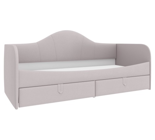 Комплект детской мебели Алиса 2, розовый/белый/розовый велюр