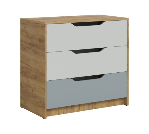 Комплект детской мебели Рич 3, дуб крафт золотой/пастельный зеленый/сумеречный голубой