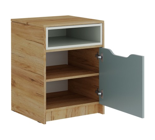 Комплект детской мебели Рич 3, дуб крафт золотой/пастельный зеленый/сумеречный голубой