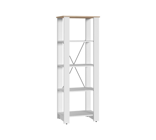 Комплект детской мебели Джастин 3, дуб белый/белый шагрень