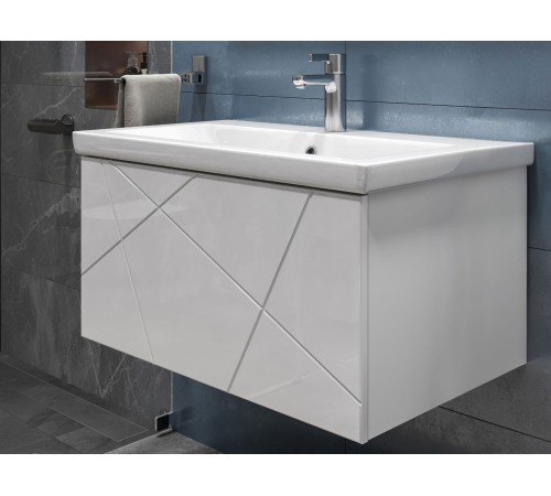 Комплект мебели для ванной Геометрия 3, белый