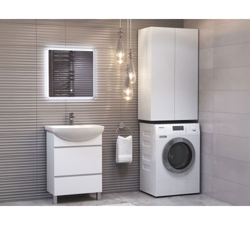 Комплект мебели для ванной Винг 5, белый фактурный