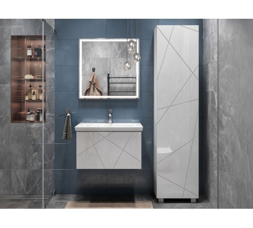 Комплект мебели для ванной Геометрия 1, белый