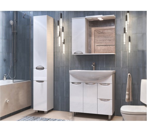 Комплект мебели для ванной Каллао 14, белый глянец