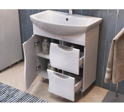 Комплект мебели для ванной Каллао 13, белый глянец