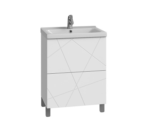 Комплект мебели для ванной Геометрия 4, белый