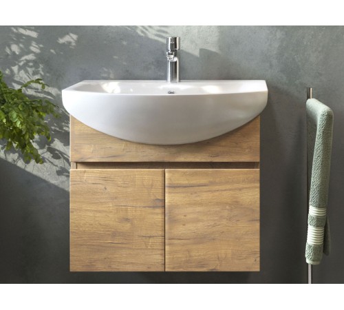 Комплект мебели для ванной Винг 17, дуб золотой